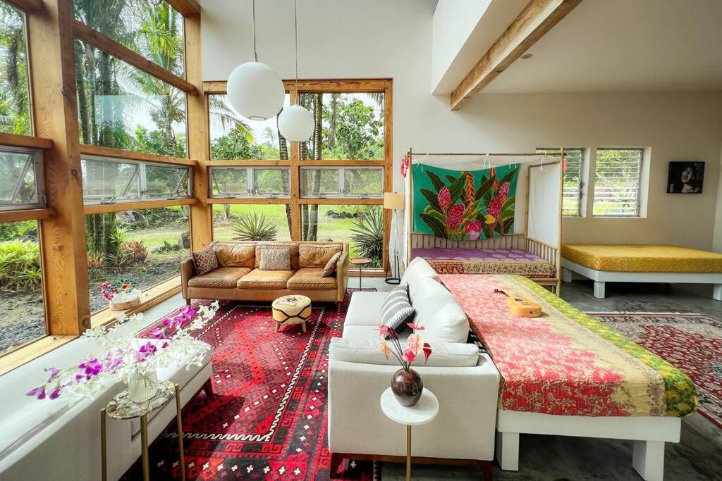 Jungle Haven Ocean Front Eco Villa On Fruit Farm Pahoa מראה חיצוני תמונה